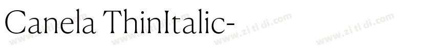 Canela ThinItalic字体转换